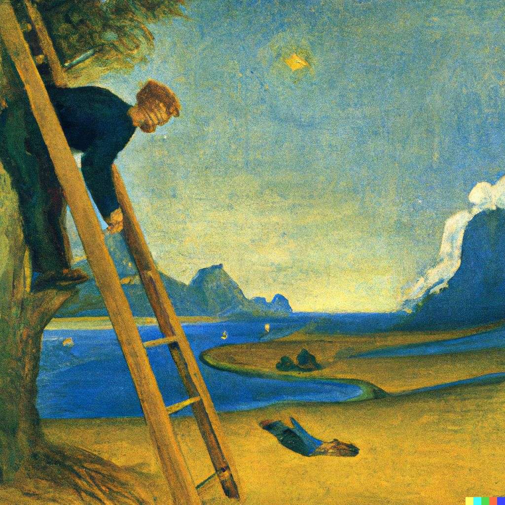 the discovery of gravity, painting by Vincent van Gogh